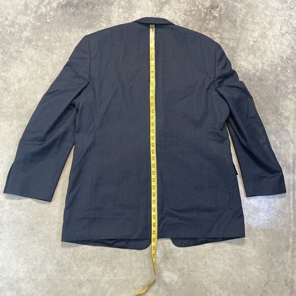 Daniel Cremieux Dillards Blazer Mens 44R Wool Blue Strip‎ Single Breasted - Picture 6 of 11